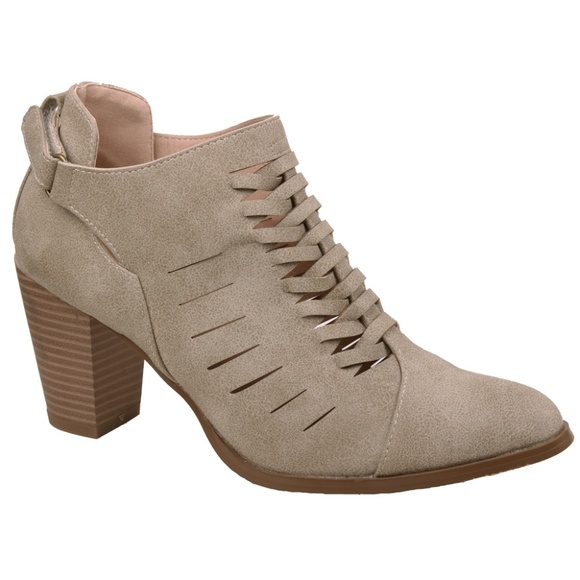 HP Woven ankle Taupe bootie FIRM - Picture 2 of 4